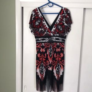 Short sleeve v neck dress